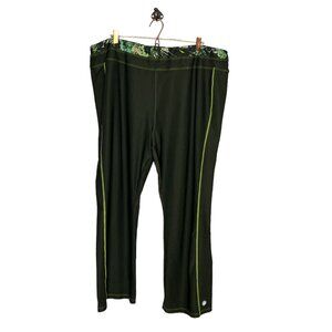 Fullbeauty Sport‎ 30/32 Green Stretch Athletic Bootcut Pull-on Yoga Pants Plus